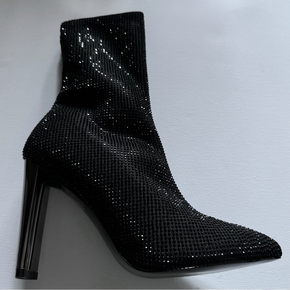 NWT Aldo Deludith Rhinestone Sock Booties - Picture 5 of 10